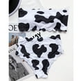 thumbnail image 3 of WREESH Maillot de Bain Femme Unilatéral Mini String Bikini Ensemble Natation, 3 of 7