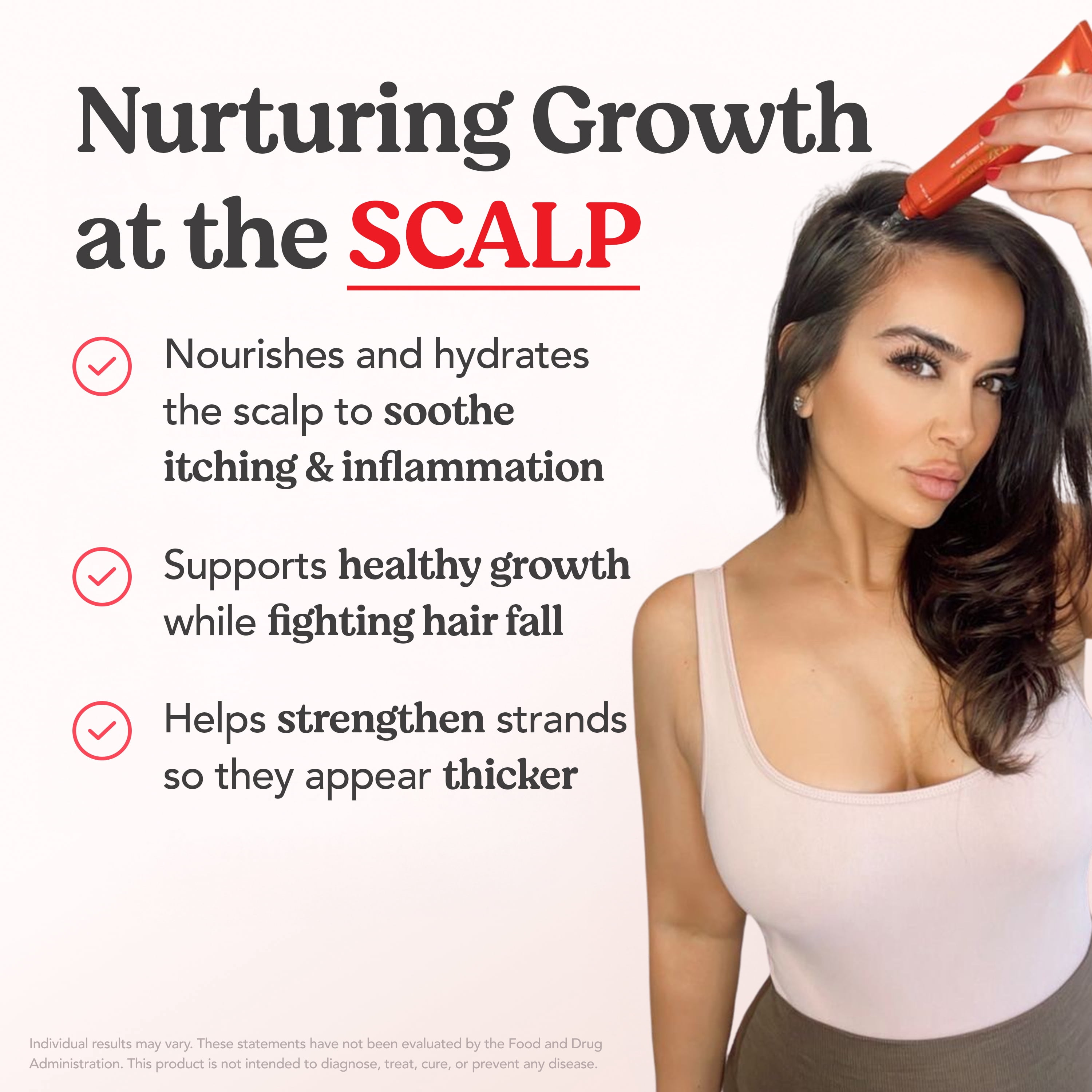 HAIRtamin Scalp Serum Hair Growth and Thickening Treatment, Nourishes Dry Itchy Scalp, 2 fl oz