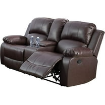Bonded Leather Living Room Furniture Set Reclining Sofa Set Loveseat Furniture Sets in Living Room Sofa Recliners (Loveseat, Brown)