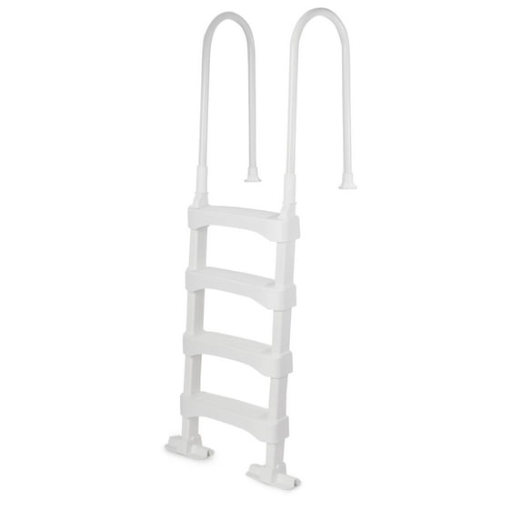 Open Box Vinyl Works In-Pool 4 Step Ladder for 60 Inch Pool Walls, White