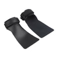 thumbnail image 3 of 2 piezas de agarre a mano para correa para la muñeca de cuero de levantamiento de pesas para el gimnasio de deportes de fitness negro, 3 of 8