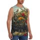 thumbnail image 2 of Fotbe Floral Rhino With Birds Men's Camiseta sin Mangas Estampada para Hombres, Playera Casual para Gimnasio, Entrenamiento, Playa-3X-Large, 2 of 7