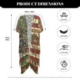thumbnail image 6 of POLERO Casual Bikini Cover Up for Beach Polyester Quick Dry Long Kimono Swimsuit Cover Up Camo USA Flag Print, 6 of 6