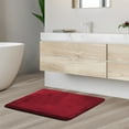 thumbnail image 6 of Nestl Absorbent Memory Foam Bath Mat Set Bathroom Rug, Red, 17"x24", 6 of 7