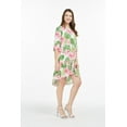 thumbnail image 2 of Women's Hawaiian 3/4 Sleeve Mermaid Ruffle Tunic Dress L Lotus and Orchid, 2 of 5