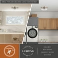 thumbnail image 3 of Addison 15-in W Satin Nickel Flush Mount Ceiling Light Fixture Clear Glass, 3 of 10