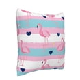 thumbnail image 2 of Bingfone Flamingo1 Linen Throw Pillow Covers Cushion Case Pocket Button Vintage Farmhouse Pillowcase For Sofa Couch Bed 20"X20", 2 of 9