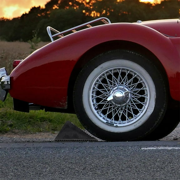 OFFIGAM Rubber Wheel Chock with Portable Triangular Design for Travel and Parking