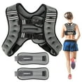 thumbnail image 1 of Intexca Weighted Vest with Ankle/Wrist Weights, Adjustable Weight Vest with Reflective Stripe for Workout, Strength Training, Running (6 LBS), 1 of 6