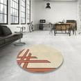 thumbnail image 4 of Ahgly Company Tapis d'Intérieur Lavable en Machine Carré Transitionnel Pérun Brun, 7 Pieds Carré, 4 of 7