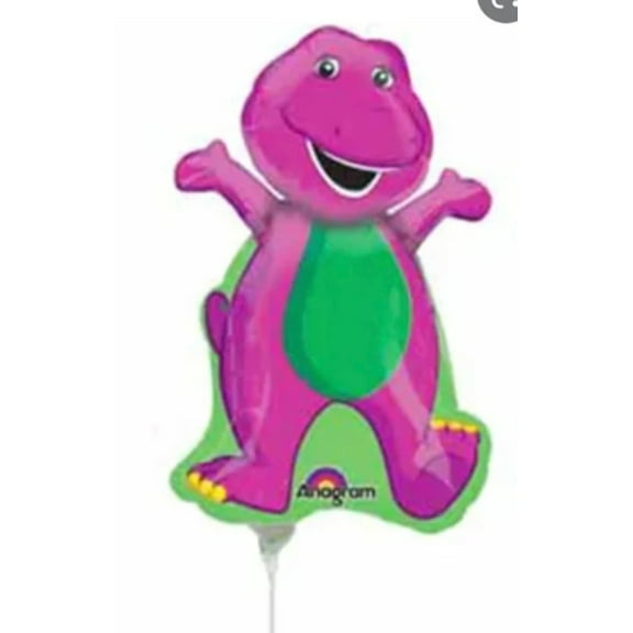14" BARNEY The Purple Dinosaur Mini Shape Balloon (Air-Fill Only) • Party Supplies Decorations Foil Mylar Balloon