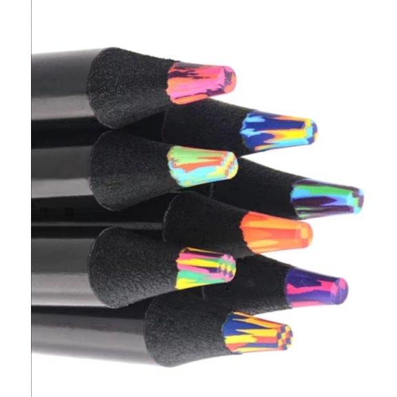 S.E.Q Rainbow Colored Pencils for Kids & Adults - 8 Count Jumbo Multicolor Art Pencils for Drawing, Sketching & Coloring