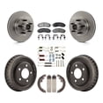 thumbnail image 1 of Transit Auto Front Rear Disc Brake Rotors Hub Assembly Semi-Metallic Pads and Drum Kit (7Pc) for Car 2006-2009 Ford Ranger RWD with 9" Diameter K8F-102177, 1 of 11