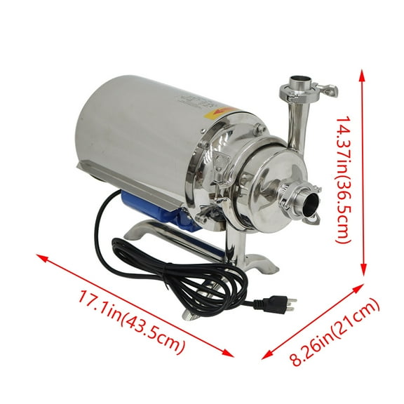Sanitary Centrifugal Pump Corrosive Material Clamp Interface Dairy Products Food Additives 110V 60HZ