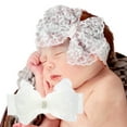 thumbnail image 2 of Odeerbi Baby Elastics Hair Bows Headband Newborn Lace Bow Headband Kids Soft Headband White, 2 of 7