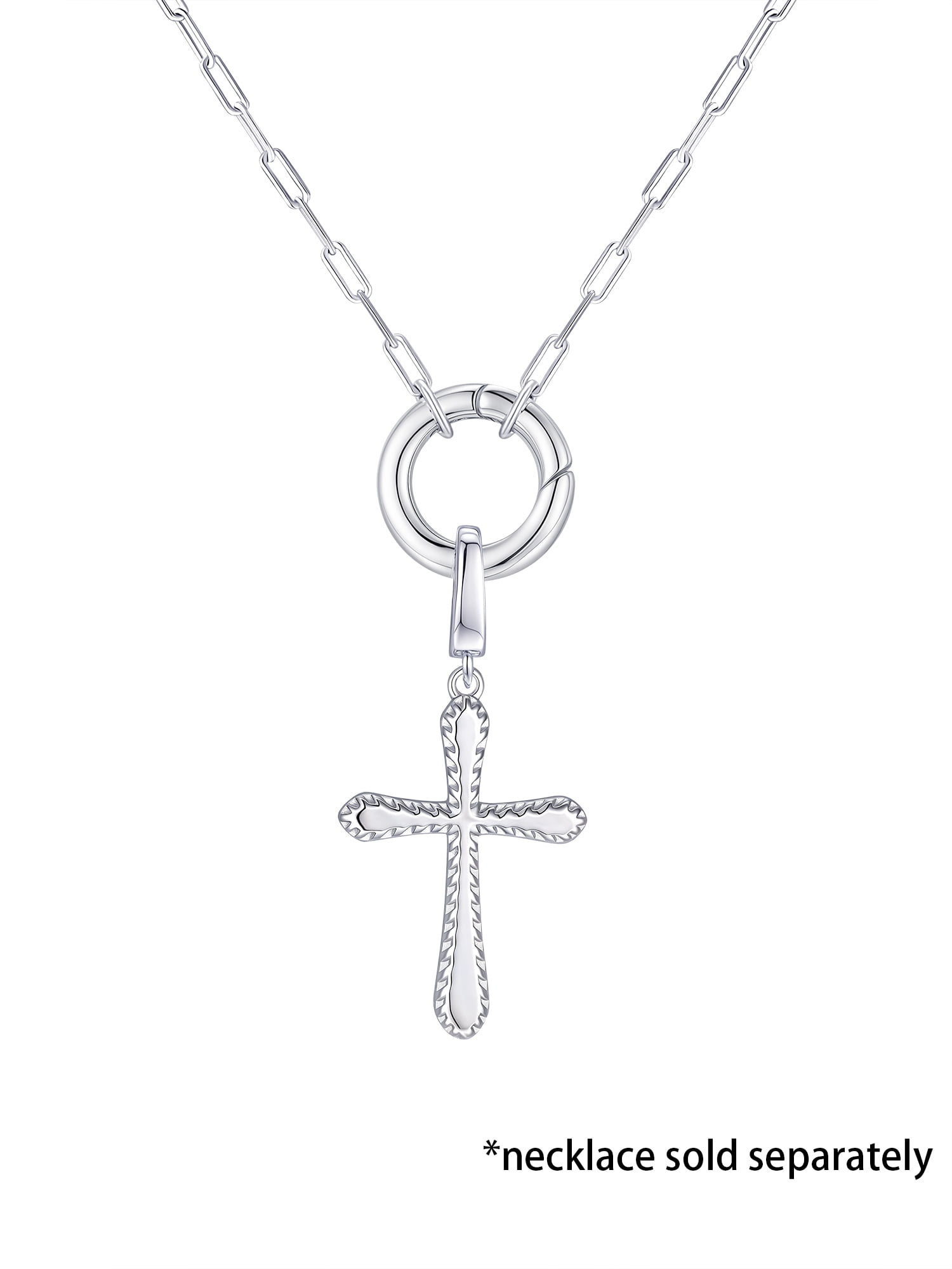 Brilliance Fine Jewelry Cross Charm in Sterling Silver