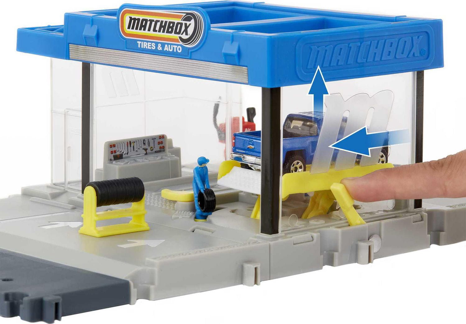 Matchbox Action Drivers Matchbox Auto Shop Playset with 1 Toy Car