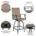 thumbnail image 4 of Afuera Living 30" All-Weather Patio Swivel Bar Stools in Brown (Set of 2), 4 of 12