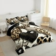 thumbnail image 3 of Homewish Love Heart Print Bedding Comforter Set 2pcs for Female Men Adults,Animal Leopard Cheetah Print Twin Comforter Sets Microfiber,Romantic Bling Glitter Breathable Bedding Set, 3 of 8