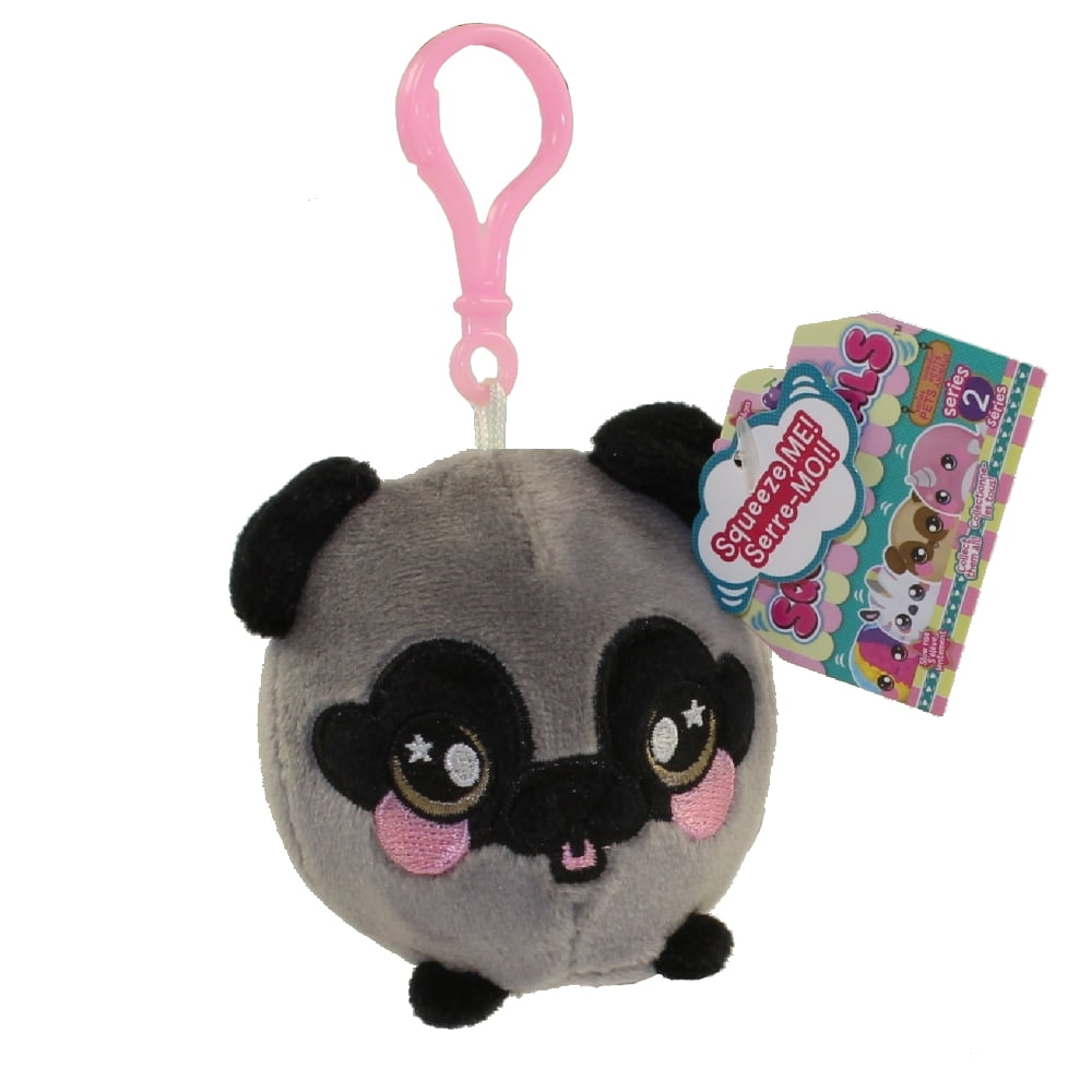 License 2 Play - Squeezamals Scented Plush - GREY DOG (Plastic Key Clip - 2.5 inch) - Walmart