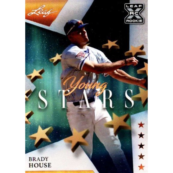 Collectible 2021 Leaf Young Stars Multi-Sport #22 Brady House XRC RC Rookie Trading Card