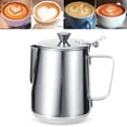 thumbnail image 4 of Coffee Art Making,Stainless Steel Thicken Milk Coffee Latte Cup Coffee Pitcher User-Friendly Design, 4 of 12