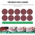 thumbnail image 4 of Mini Bench Disc Sander Electric Edge Sharpener 7 Variable Speed 10 Sanding Discs Diy Benchtop Sanding Polishing Grinding Machine For Wood Metal Acrylic Stone, 4 of 7