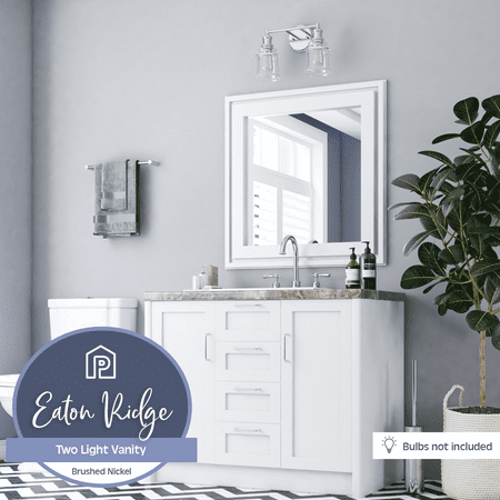 

QSNPOYBO Eaton Ridge Two Light Vanity in Brushed Nickel