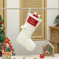 thumbnail image 2 of Odeerbi Family Initial Christmas Stocking Knit Xmas Socks Decoration Christmas Letter Solid Wool Stocking Pendant Christmas Decorations Gift Bag Socks White, 2 of 4