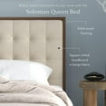 thumbnail image 6 of DG Casa Soloman Mid Century Modern Upholstered Platform Bed Frame, King Size, Beige, 6 of 10
