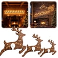 thumbnail image 5 of Deer Glow LED Christmas Reindeer Wall Decorations 3D Wooden Light Up Decor, Indoor Home Display Holiday Accent Hanging Ornament for Fireplace Window Living Room Party Festive Scene (12pcs 12in), 5 of 8