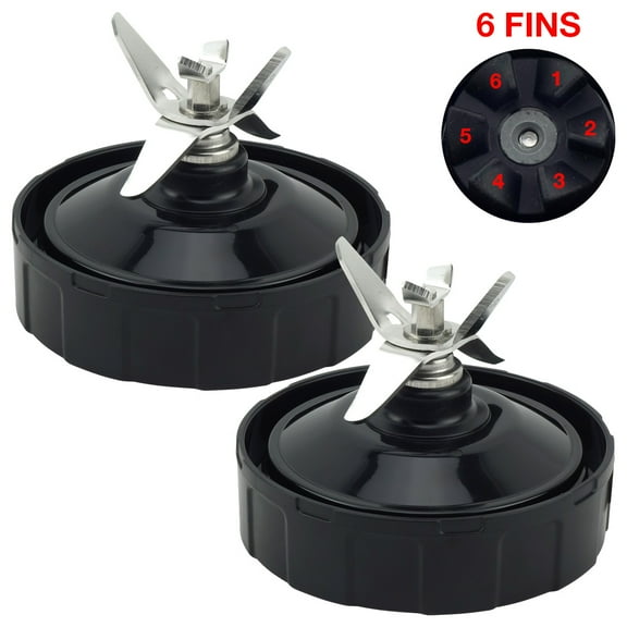 2 Pack Pro Extractor Blade Replacement Part 431KKU480 Compatible with Nutri Ninja Auto-iQ BL480 BL681A BL682 BL640 (6 fins)