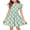 Green, variant on LNZGNM Easter Day Baby Girl Dresses Eggs Rabbit Print Short Sleeve Outfit for School, Blue