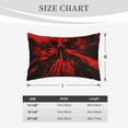 thumbnail image 4 of Lsque The Red Head Skull Pattern Pillow Case – Soft & Cozy Throw Pillow Cover, Hypoallergenic Cushion Case for Sleeping Women with Envelope Closure-20"x30", 4 of 6
