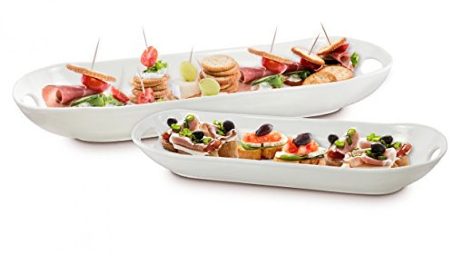 KOVOT Set of 2 Porcelain Serving Dishes For Serving Appetizers