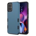 thumbnail image 3 of Hybrid Slim Shockproof Bumper Protective Hard PC + Rubber TPU Phone Cover Bravo Series Case for Motorola Moto G Power 5G (2024) - Blue, 3 of 8