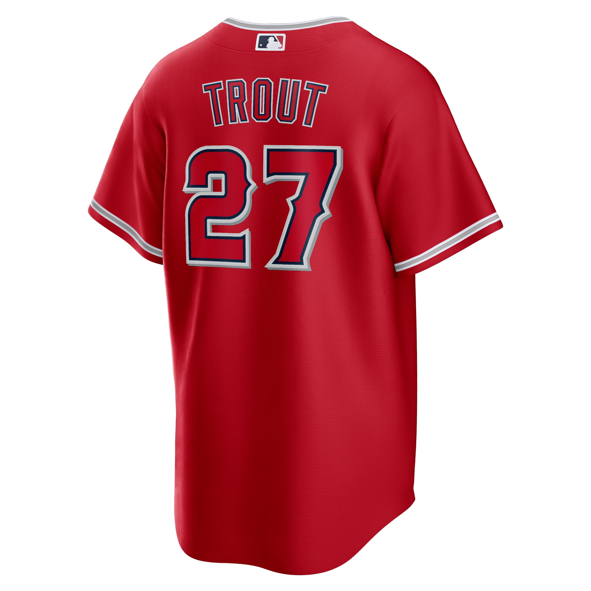 Mike Trout Full Name Autographed Authentic Red Los Angeles Angels Jers
