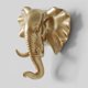 thumbnail image 1 of Crafts Home Wall Decoration Elegant Single Elephant Head Wall Resin Hook Cartoon Hook Jewelry Key Scarf Bag Hanger Robes Coat Rack For Living Room Bed, 1 of 1