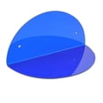 thumbnail image 1 of Abbracc Acrylic Small Floating Shelf Modern Half Round Display Stand Acrylic Wall Shelf Blue, 1 of 9