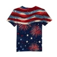 thumbnail image 5 of ITSAME Boys 4th of July T-Shirt, Fashion Print Short Sleeve Round Neck Kids Independence Day Tops Multicolor Size 9-10T, 5 of 5