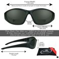 thumbnail image 2 of proSPORT Polarized Bifocal Sunglass Readers Fishing Driving Sport Motorcycle Anti- Wrap Full Frame Large UV Men Women, 2 of 8