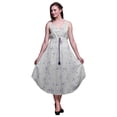 thumbnail image 1 of Bimba Robe Midi Bohème Sans Manches Imprimée Teinture sur Nœuds pour Femmes - TTTG, 1 of 1