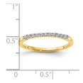 thumbnail image 3 of Primal Gold 10K Yellow Gold Polished Cubic Zirconia Wedding Band, 3 of 5
