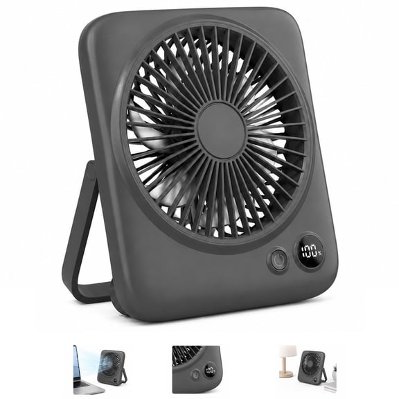 Portable Rechargeable Air Conditioner, Personal Mini Air Cooler with 3 Speeds & Quiet Desk Cooling Fan for Home, Bedroom, Travel, Office & Outdoor Use