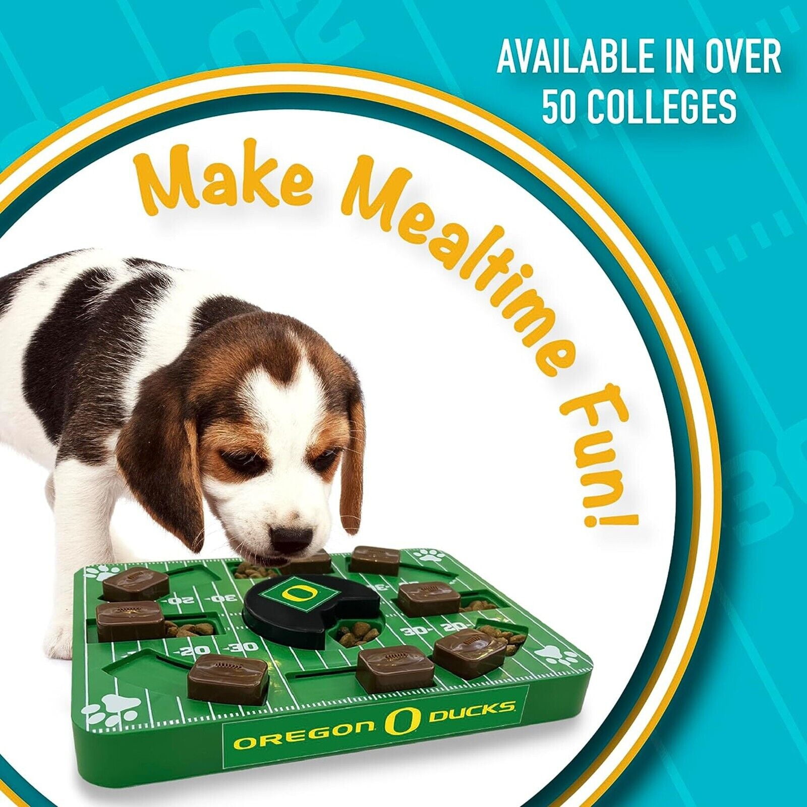 Pets First NCAA Oregon Ducks Puzzle Toy, Puzzle Treat Dog Toy, Interactive Dog Treat Toy, Dog Puzzle Feeding Slow Toy