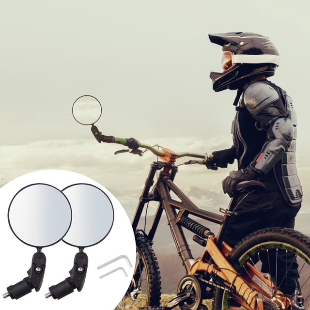 Xihbxyly Ofertas de Hoy Espejo Retrovisor de Aluminio para Bicicleta, Ajustable, para Manillar Trasero