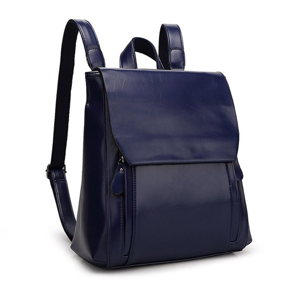 Nouveau Sac à Dos de Voyage en Cuir Sac à Dos pour Femme Mode Cuir Ciré à l'Huile style Collège Sac d'École