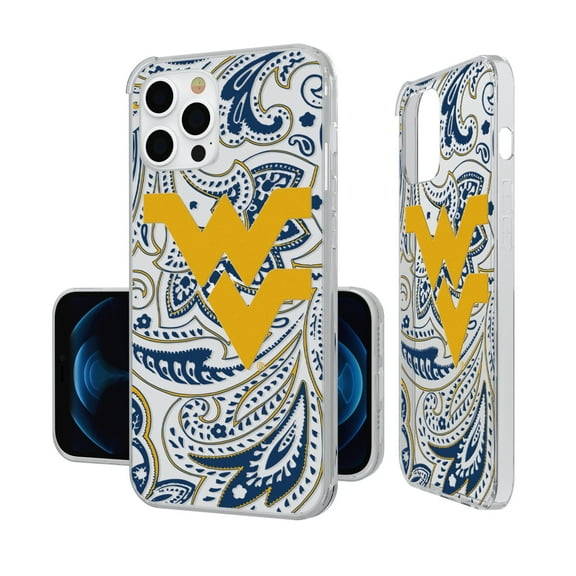 West Virginia Mountaineers iPhone Paisley Design Clear Case