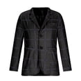 thumbnail image 4 of Men's Casual Suit Jacket Fashion Solid Color Single Two Button Slim Fit Suit Jacket Blazer Black,L, 4 of 7