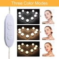 thumbnail image 4 of Luz de espejo 10 bombillas Hollywood Kit de iluminación LED regulable Luz de espejo de tocador de baño 3 colores (espejo no incluido), 4 of 5